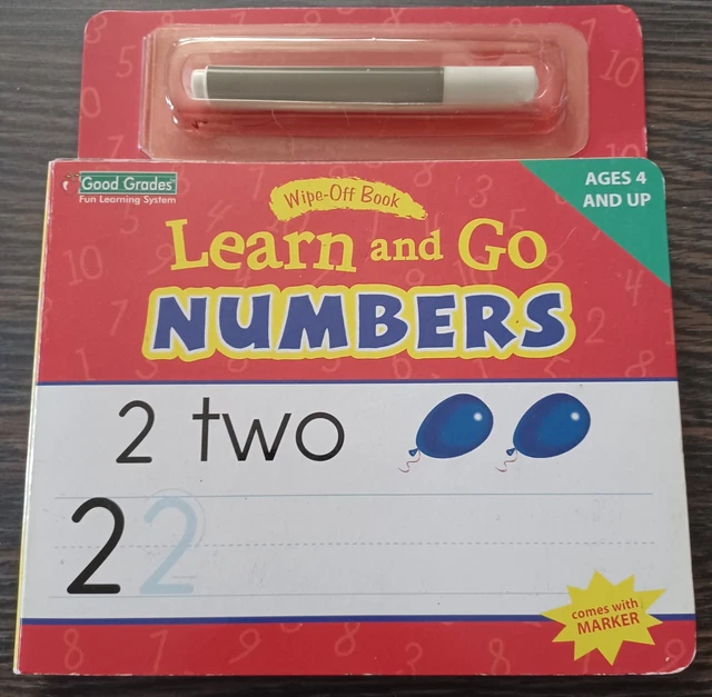 Learn and Go Numbers Wipe-Off Book [Board Book] (Good Grades) w/dry erase marker