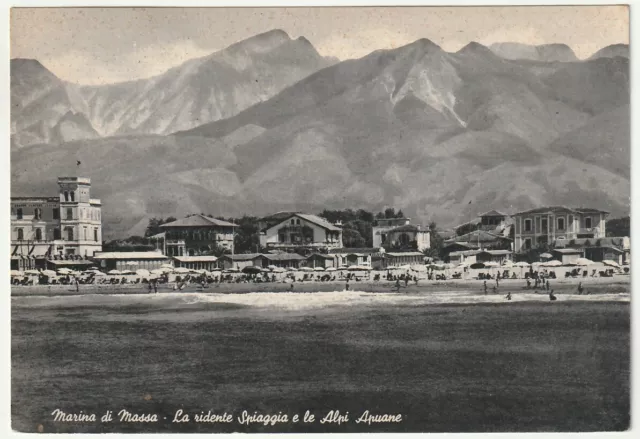 Marina Di Massa - La Ridente Spiaggia E Le Alpi Apuane - Viagg. 1952 -56683-
