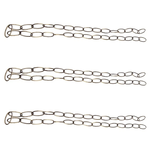 3X 1M Catena Heavy Duty per Lampada A Sospensione Vintage Lampadario, Bronz9743