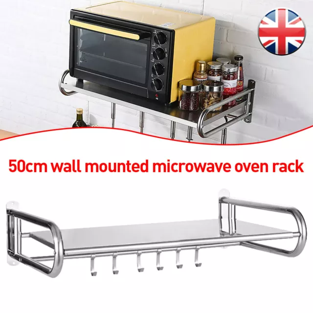 Microwave Oven Stand Rack Holder Wall Mounted Shelf Kitchen Organizer Storage UK