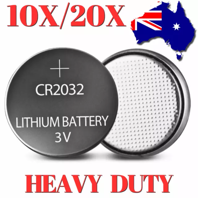 10/20pcs CR2032 Battery Batteries 3V Lithium Coin Cell Button Watch Toy AUS POST