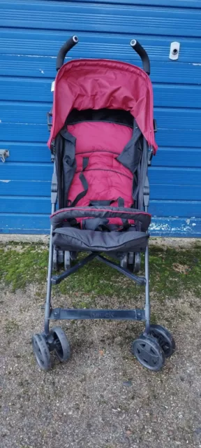 Hauck Red lightweight stroller 4 Wheels pushchair - Used