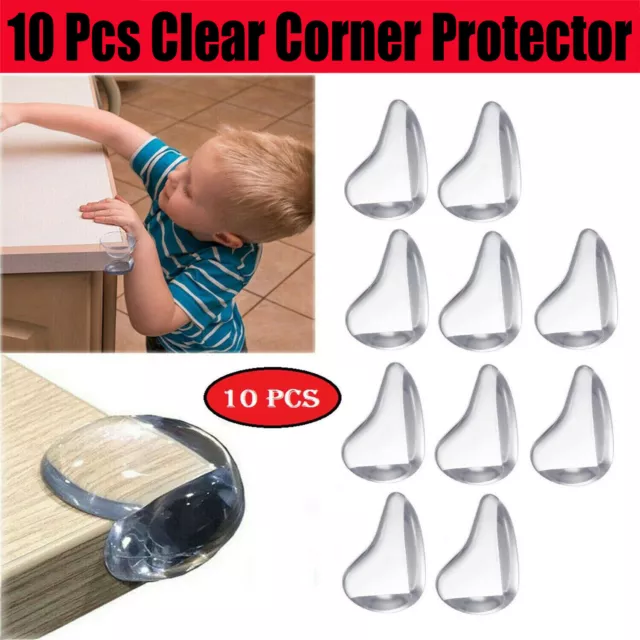 10pcs Protection D'Angle De Meuble silicone transparent, Protège
