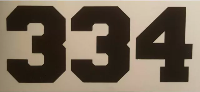 Highly Reflective FIREFIGHTER FIRE HELMET 2" inch custom numbers 2 sets up to 3#