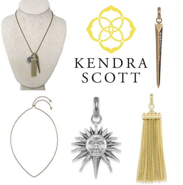 Kendra Scott Necklace Sun Tassel Spike Charm Mixed Metal Womens Jewelry Gift NEW