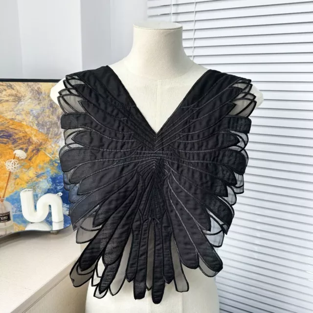 Women's Clothing Angel Wings Front Collar Embroidery Dress Decoration