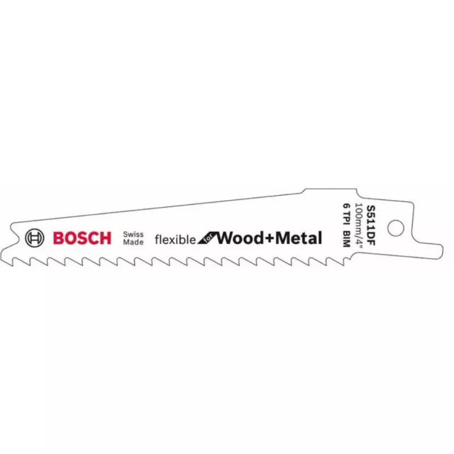 BOSCH Lame de Scie Sabre S 511 Df, Flexible pour Wood Et Met