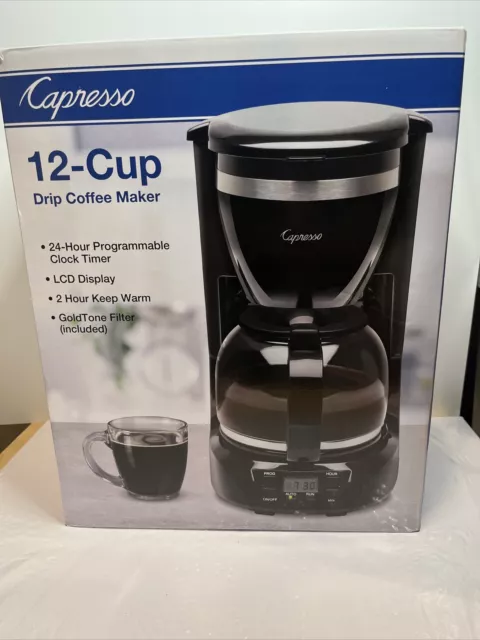 CAPRESSO Black Single Serve 12 Cup Coffee Maker 424.01