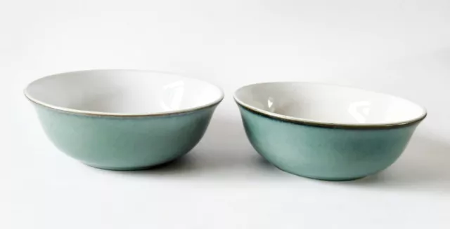 Denby Regency Green Cereal Bowls x 2