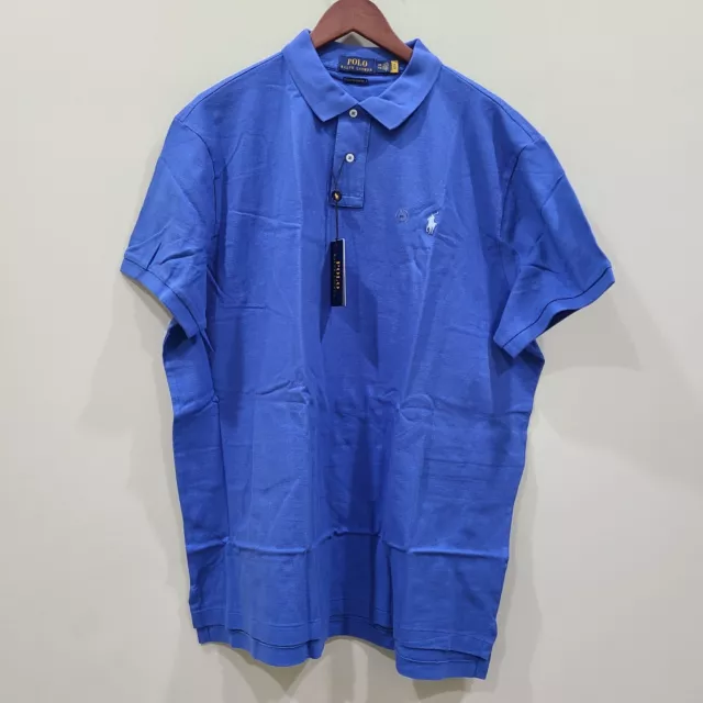 Polo Ralph Lauren Mens Polo Shirt Size XXL Blue Custom Slim Fit Classic Preppy