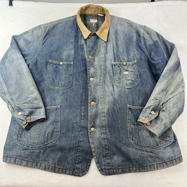 VTG 60S 70S Lee Denim Blanket Lined Chore Jacket Workwear USA Made 3X ...