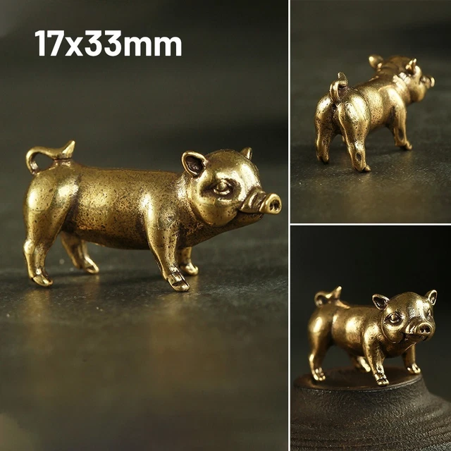 Chinese Zodiac Pig Metal Pendant Fine Craftsmanship Pure Copper 3 3x1 7cm