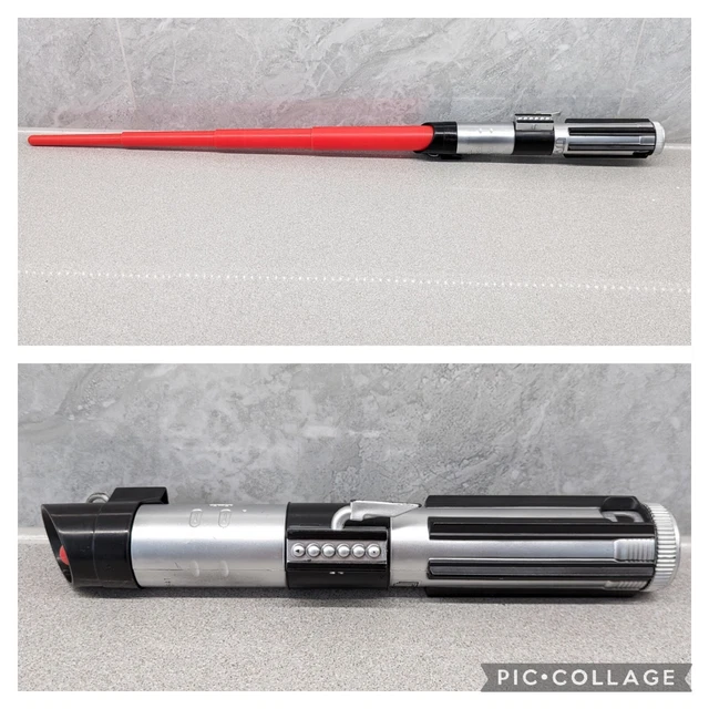 2015 Hasbro Star Wars Red Darth Vader Flick Out Light Saber Costume Cosplay