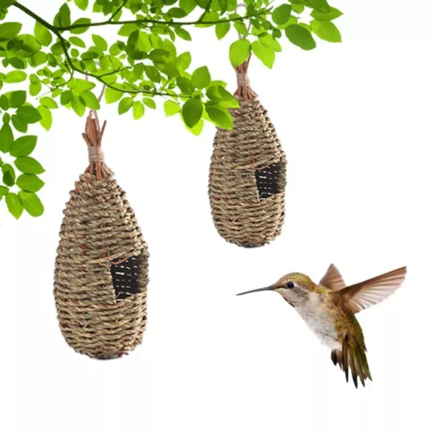 Pastoral Style Outdoor Bird Cage Hand-woven Bird Shelter Hideaway  Balcony