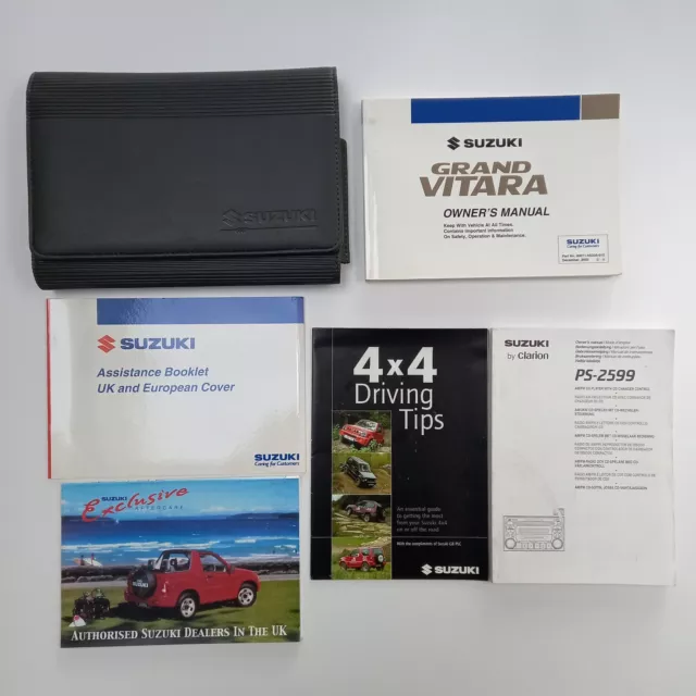 Suzuki Grand Vitara Owners Manual Radio Handbook & Wallet Pack 1998-2005