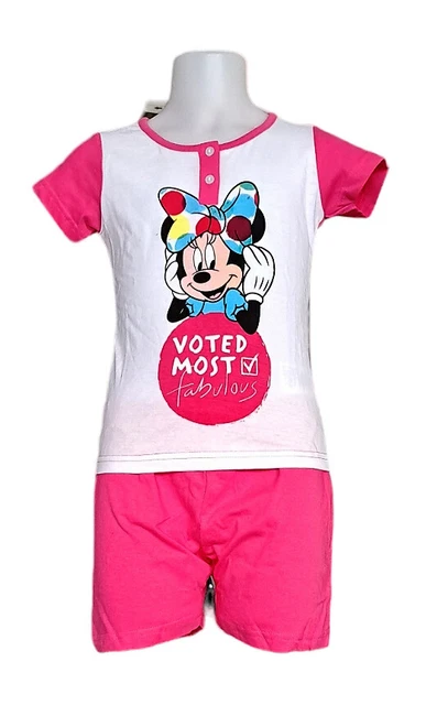 Disney Pigiama Mezza Manica Bambina In Cotone Art. 1822-929
