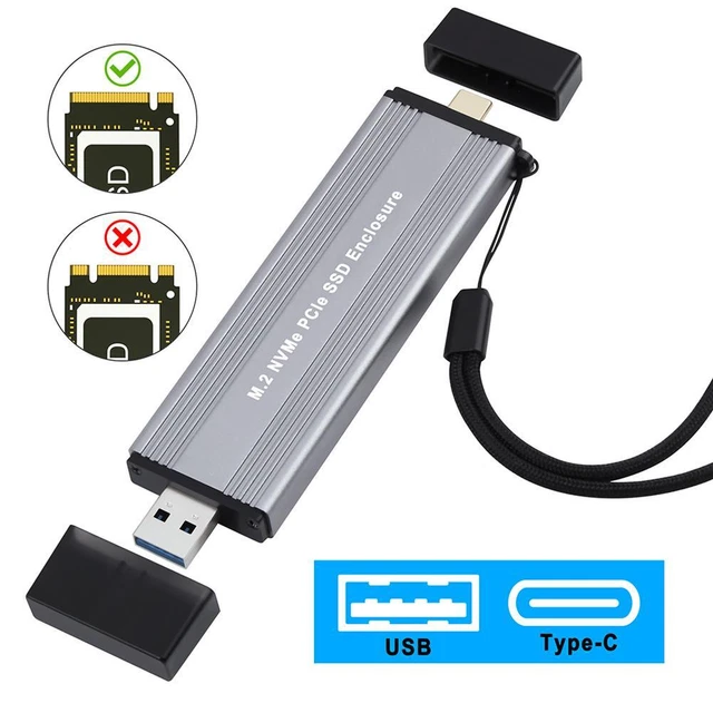 ELUTENG M.2 NVME Gehäuse 10Gbps M.2 SSD Gehäuse USB 3.2 Gen 2 NVMe zu
