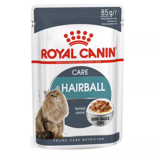 Royal Canin Hairball Cuidado En Salsa 85G, Comida para Gatos, Nuevo
