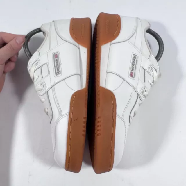 REEBOK CLASSIC TRAINER Shoes Mens Size 6 White Leather Gum Soles ...