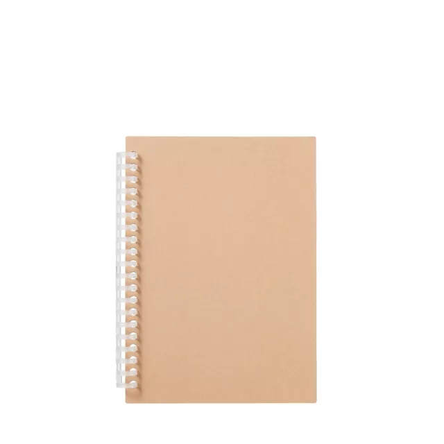 MUJI Refill notebook Body Kraft cover A5 20 holes Beige