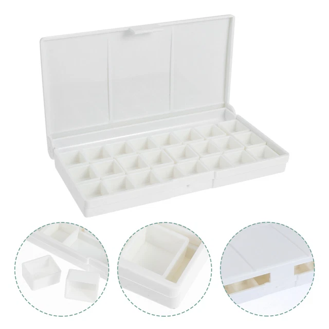 2 juegos de cajas de envasado de pigmentos soporte de pigmento almacenamiento de pigmentos contenedor de pigmentos