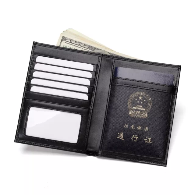 AVIMA® BEST Genuine Leather Passport Holder Travel Wallet - for Men & Women 3