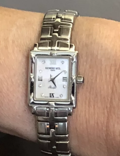 Raymond Weil Parsifal Diamond And Mother Of Pearl Face Ladies Watch