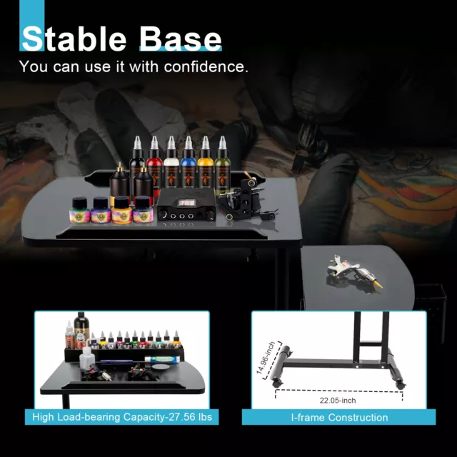 Tattoo Workstation Poste de travail de tatouage Portable Ajustable Table 2