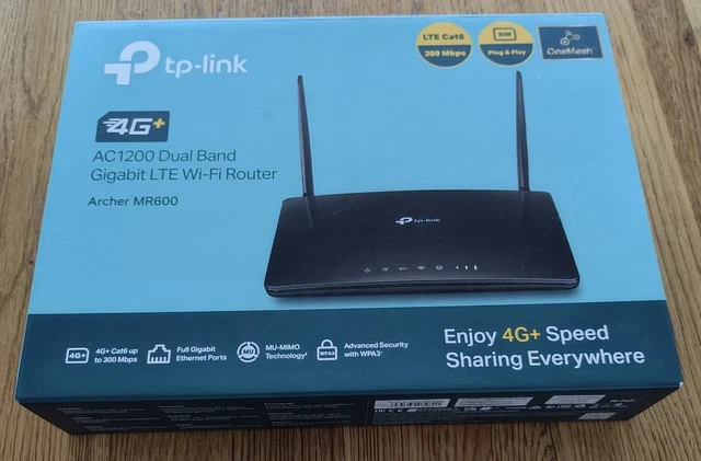 TP-Link Archer MR600 AC1200 Wireless Dual Band 4G Cat6 Gigabit Router - Black