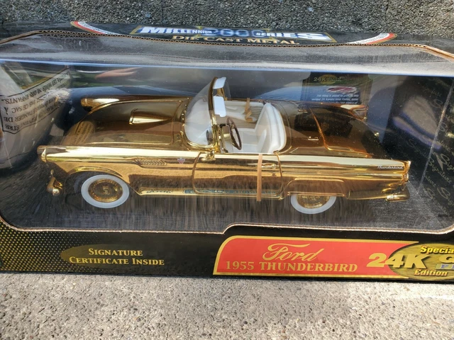 Miniature Voiture Road Signature 1/18 - 1955 Ford Thunderbird Jaune - Diecast 92068