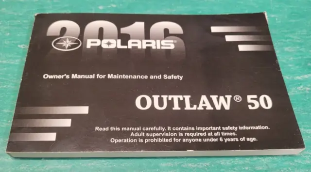 Polaris Oem 2016 Outlaw 50 Owners Manual #9926607
