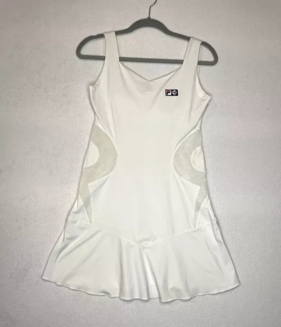 Love Fila Marion Bartoli ! White Sleeveless Athletic Short Dress Sz Small