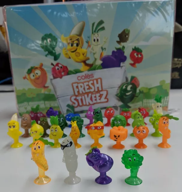 Coles Stikeez Fresh Food Series 1 & 2 - Bag Case Tin Collectables Rares