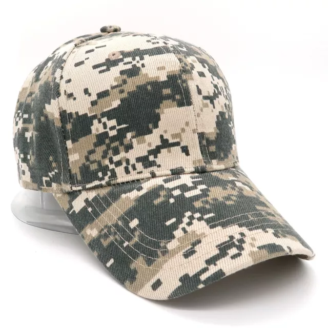 Men Baseball Cap Adjustable Solid Women Trucker Ball Hat Plain Visor Camo Caps