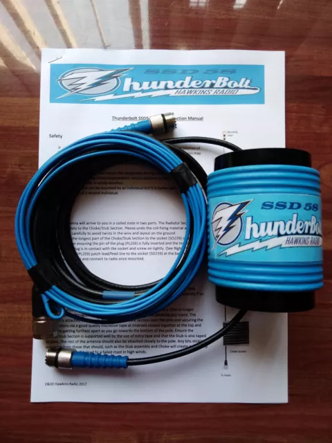 Hawkins-Radio Thunderbolt SSD58+ antenna portatile 5/8a onda 10-12M CB SOTA IOTA