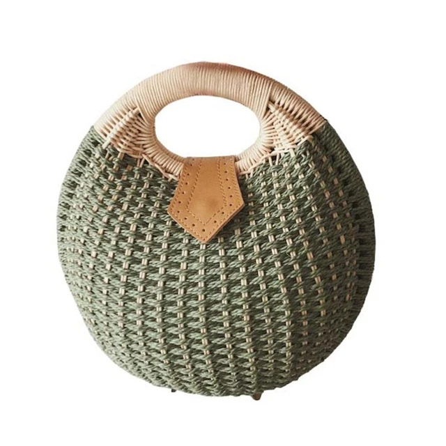 Handbag Rattan Green Handbags Women Straw Purses Women Wallet 5