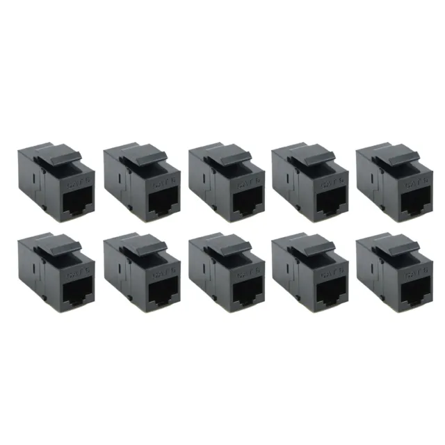 10 X CAT6 RJ45 Keystone Inline Coupler Extender Adapter Wall Plate Patch Panel B