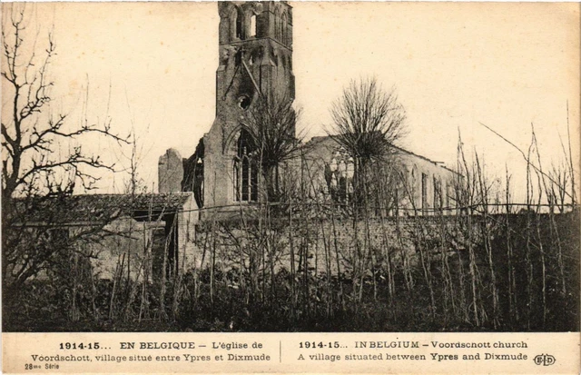 CPA Militaire, En Belgique - L'Eglise (278252)