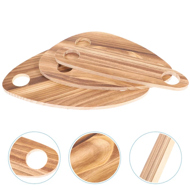 3 piezas bandeja para servir madera para botellas bandeja superior para botellas de vino