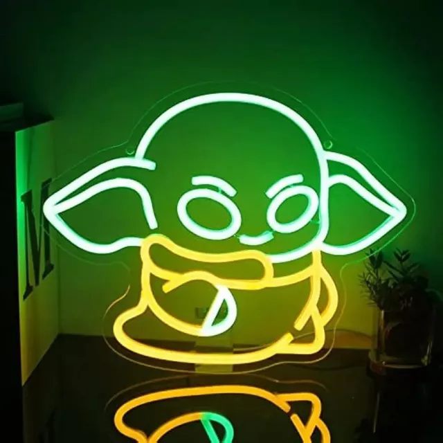 Green Alien Baby Alien Neon Sign for Wall Decor Cool LED Signs Light Up Sign