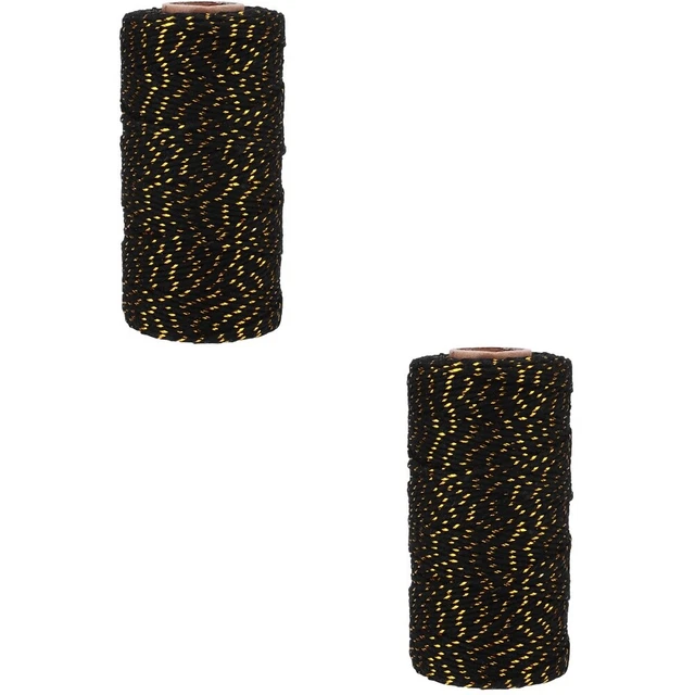 2 rollos cuerda de algodón para artesanía regalo embalaje cuerda