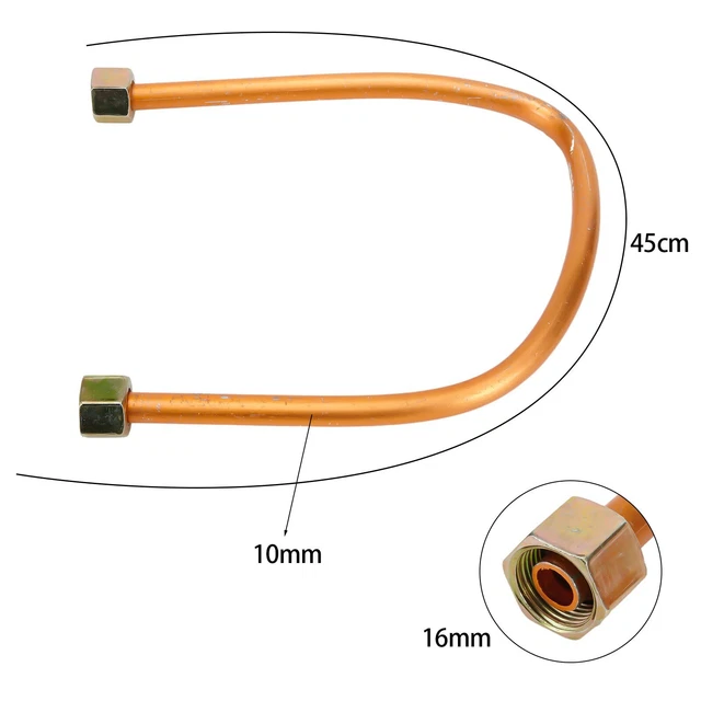 Embout Gonflage Cuivre Verrouillable | Pour Compresseur Air Voiture | Compatible Valves Pneus | Tuyau Extension Portable - 11