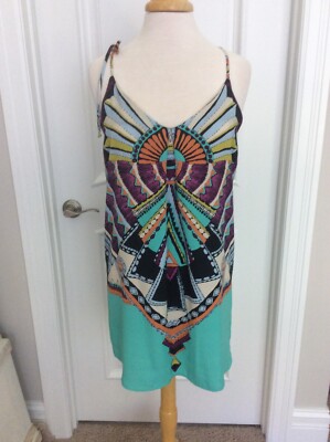 Kate and Lily Tunic Dress Multi-Color Size Small