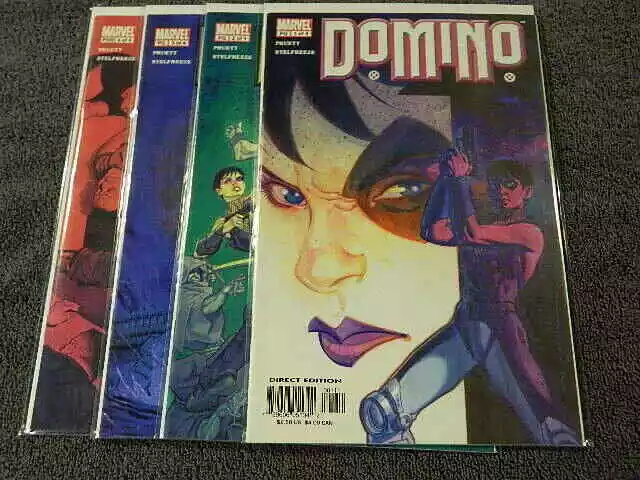 2003 MARVEL Comics DOMINO #1-4 Complete Limited Series - X-MEN - X-FORCE- VF/MT