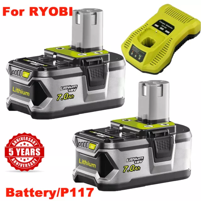 Battery / Charger For RYOBI P108 18V 18 Volt One+ Plus High Capacity Lithium-ion