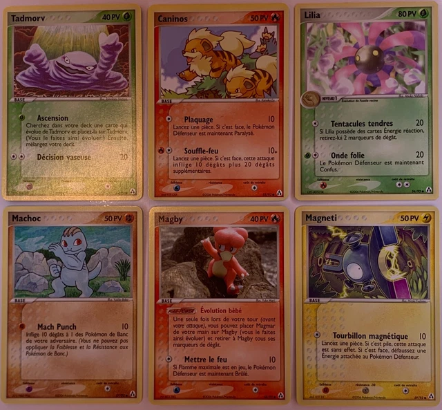 6 Cartes Pokémon Tadmorv & autres ! EX Créateurs de Légendes - année 2006