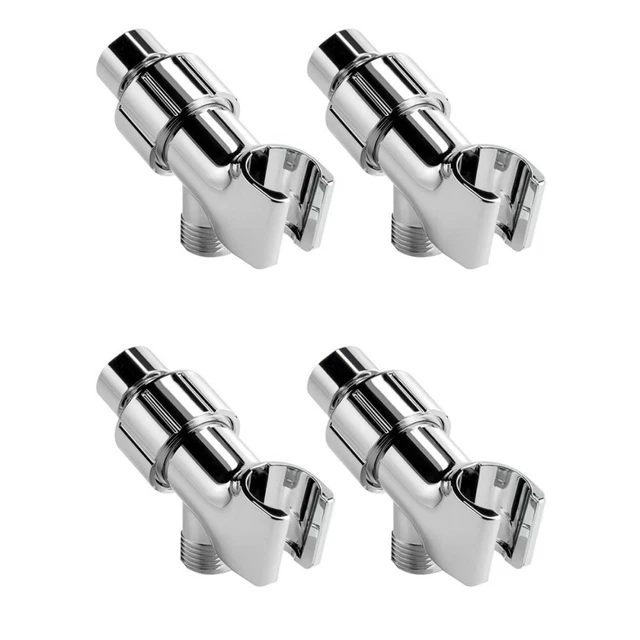 4 piezas Bases portátiles para cabezal de ducha Soporte de pared pulverizador de agua Desviador de agua