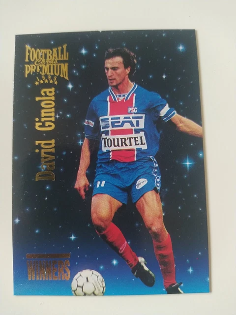 Carte Collector David Ginola - PSG Newcastle France - Édition Rookie - Vintage