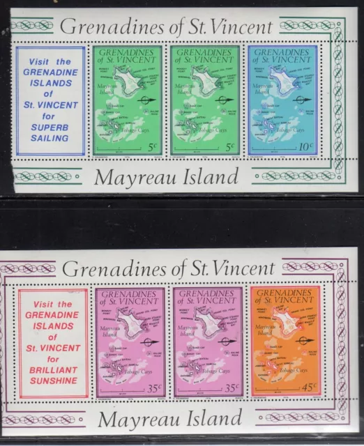 St. Vincent Grenadines #92-95 1976 Map Of Island Mint Vf Nh O.g B/P3