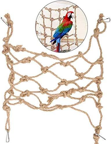 Papagei Seil Hängematte Schaukel Spielzeug Haustier Vogel Hanfseil Kletternet...